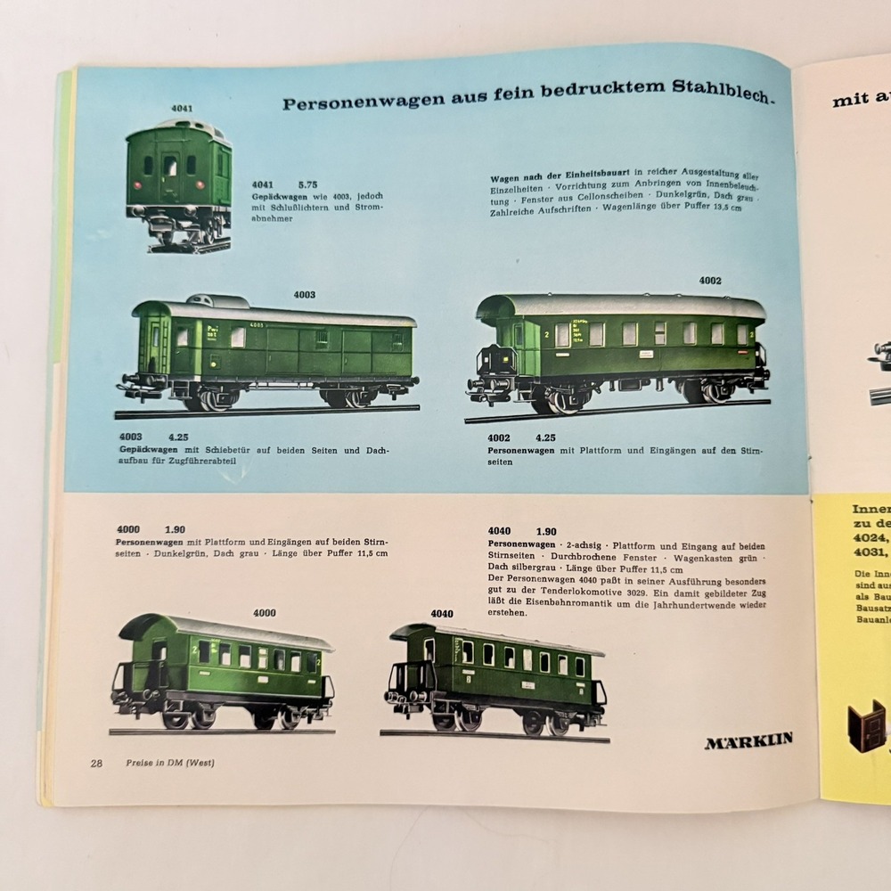 Vintage Marklin 1961/62 D DM Catalog Santa Fe Train English Language Color - Picture 3 of 7